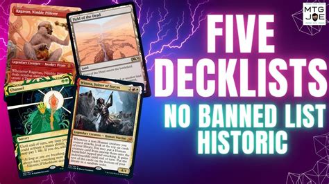 historic no banned list decks|mtg arena no ban historic.